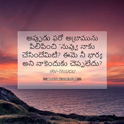 Picture 07 - ఆదికాండం 12:18 TELIRV - అప్పుడు ఫరో - Bible Verse Picture