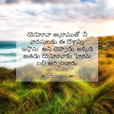 Picture 07 - ఆదికాండం 12:7 TELIRV - యెహోవా అబ్రాముతో - Bible Verse Picture