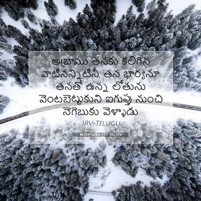 Picture 07 - ఆదికాండం 13:1 TELIRV - అబ్రాము తనకు - Bible Verse Picture