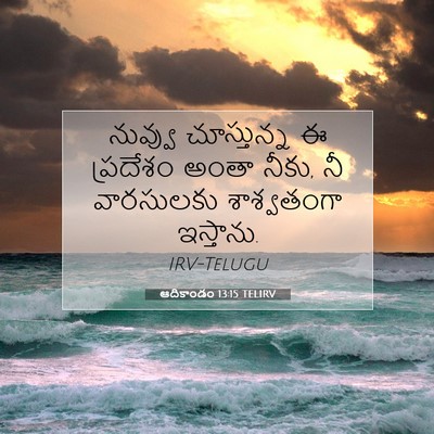 Picture 07 - ఆదికాండం 13:15 TELIRV - నువ్వు చూస్తున్న - Bible Verse Picture