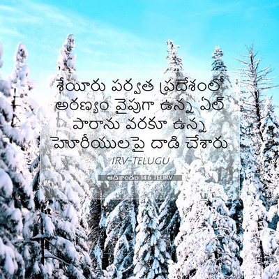 Picture 07 - ఆదికాండం 14:6 TELIRV - శేయీరు పర్వత - Bible Verse Picture