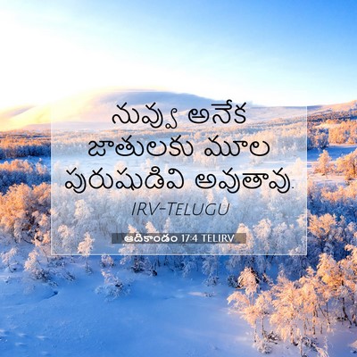 Picture 07 - ఆదికాండం 17:4 TELIRV - నువ్వు అనేక - Bible Verse Picture