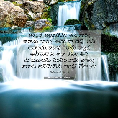 Picture 07 - ఆదికాండం 20:2 TELIRV - అక్కడ అబ్రాహాము - Bible Verse Picture
