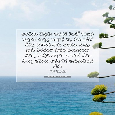 Picture 07 - ఆదికాండం 20:6 TELIRV - అందుకు దేవుడు - Bible Verse Picture