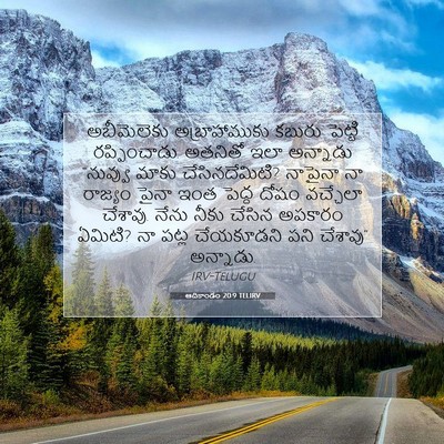 Picture 07 - ఆదికాండం 20:9 TELIRV - అబీమెలెకు - Bible Verse Picture