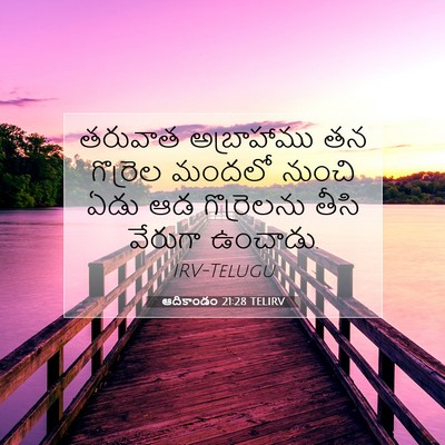 Picture 07 - ఆదికాండం 21:28 TELIRV - తరువాత అబ్రాహాము - Bible Verse Picture