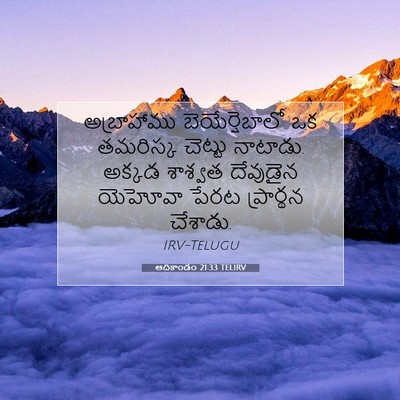Picture 07 - ఆదికాండం 21:33 TELIRV - అబ్రాహాము - Bible Verse Picture