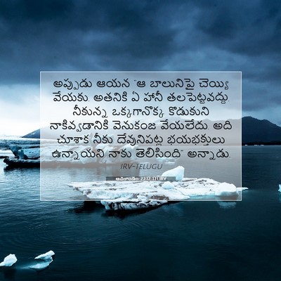 Picture 07 - ఆదికాండం 22:12 TELIRV - అప్పుడు ఆయన “ఆ - Bible Verse Picture