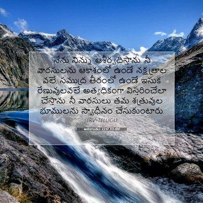 Picture 07 - ఆదికాండం 22:17 TELIRV - నేను నిన్ను - Bible Verse Picture