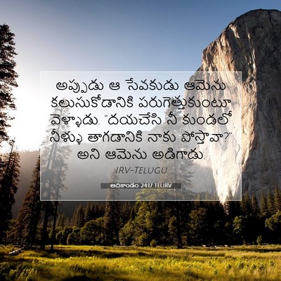 Picture 07 - ఆదికాండం 24:17 TELIRV - అప్పుడు ఆ సేవకుడు - Bible Verse Picture