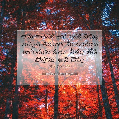 Picture 07 - ఆదికాండం 24:19 TELIRV - ఆమె అతనికి - Bible Verse Picture