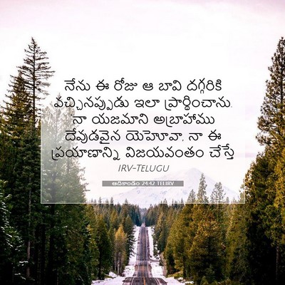Picture 07 - ఆదికాండం 24:42 TELIRV - నేను ఈ రోజు ఆ బావి - Bible Verse Picture