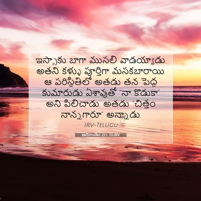 Picture 07 - ఆదికాండం 27:1 TELIRV - ఇస్సాకు బాగా - Bible Verse Picture