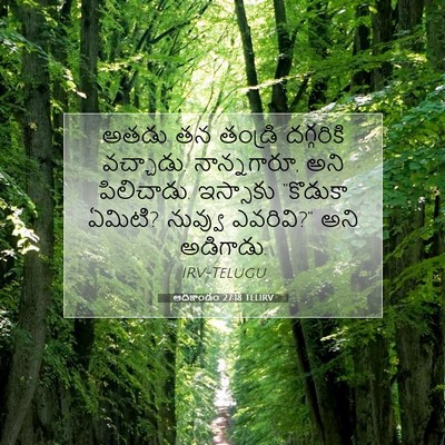 Picture 07 - ఆదికాండం 27:18 TELIRV - అతడు తన తండ్రి - Bible Verse Picture
