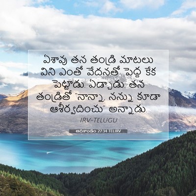 Picture 07 - ఆదికాండం 27:34 TELIRV - ఏశావు తన తండ్రి - Bible Verse Picture