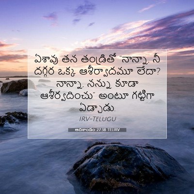 Picture 07 - ఆదికాండం 27:38 TELIRV - ఏశావు తన తండ్రితో - Bible Verse Picture