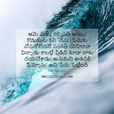 Picture 07 - ఆదికాండం 29:33 TELIRV - ఆమె మళ్ళీ గర్భవతి - Bible Verse Picture