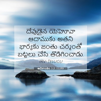 Picture 07 - ఆదికాండం 3:21 TELIRV - దేవుడైన యెహోవా - Bible Verse Picture