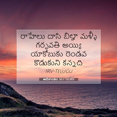 Picture 07 - ఆదికాండం 30:7 TELIRV - రాహేలు దాసి - Bible Verse Picture
