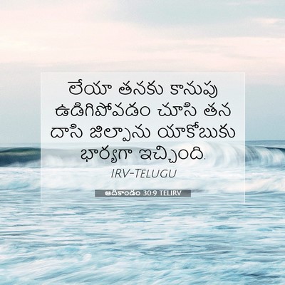 Picture 07 - ఆదికాండం 30:9 TELIRV - లేయా తనకు కానుపు - Bible Verse Picture