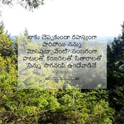 Picture 07 - ఆదికాండం 31:27 TELIRV - నాకు చెప్పకుండా - Bible Verse Picture