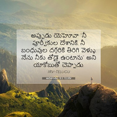 Picture 07 - ఆదికాండం 31:3 TELIRV - అప్పుడు యెహోవా - Bible Verse Picture