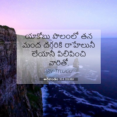 Picture 07 - ఆదికాండం 31:4 TELIRV - యాకోబు పొలంలో తన - Bible Verse Picture