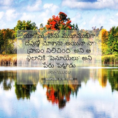 Picture 07 - ఆదికాండం 32:30 TELIRV - యాకోబు “నేను - Bible Verse Picture