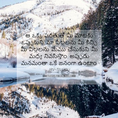 Picture 07 - ఆదికాండం 34:16 TELIRV - ఆ ఒక్క షరతుతో మీ - Bible Verse Picture