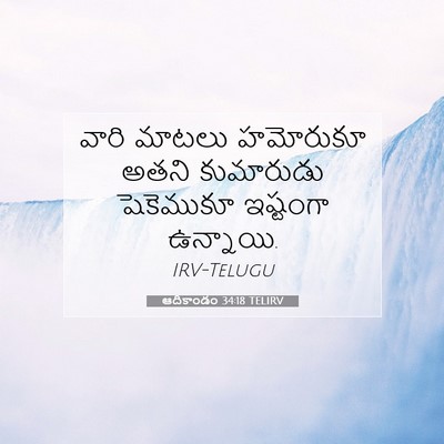 Picture 07 - ఆదికాండం 34:18 TELIRV - వారి మాటలు - Bible Verse Picture