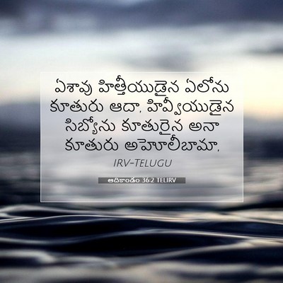 Picture 07 - ఆదికాండం 36:2 TELIRV - ఏశావు హిత్తీయుడైన - Bible Verse Picture