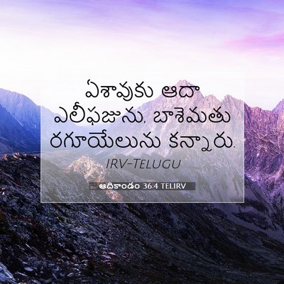 Picture 07 - ఆదికాండం 36:4 TELIRV - ఏశావుకు ఆదా - Bible Verse Picture