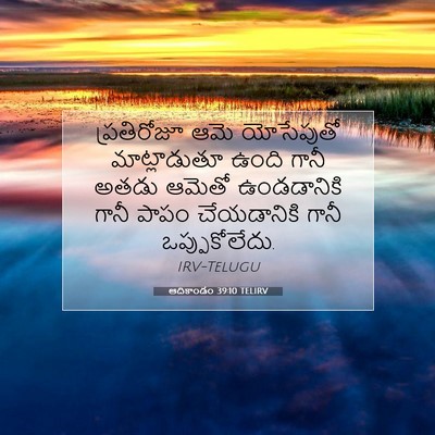 Picture 07 - ఆదికాండం 39:10 TELIRV - ప్రతిరోజూ ఆమె - Bible Verse Picture