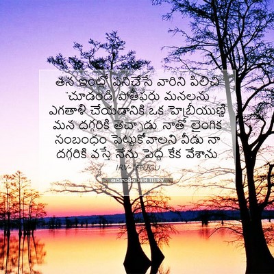 Picture 07 - ఆదికాండం 39:14 TELIRV - తన ఇంట్లో పనిచేసే - Bible Verse Picture