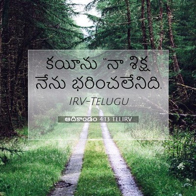 Picture 07 - ఆదికాండం 4:13 TELIRV - కయీను “నా శిక్ష - Bible Verse Picture