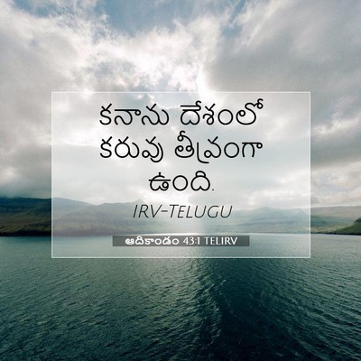 Picture 07 - ఆదికాండం 43:1 TELIRV - కనాను దేశంలో - Bible Verse Picture