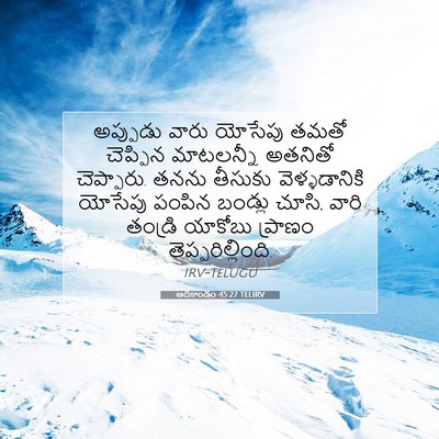 Picture 07 - ఆదికాండం 45:27 TELIRV - అప్పుడు వారు - Bible Verse Picture