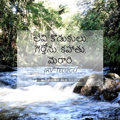 Picture 07 - ఆదికాండం 46:11 TELIRV - లేవి కొడుకులు, - Bible Verse Picture
