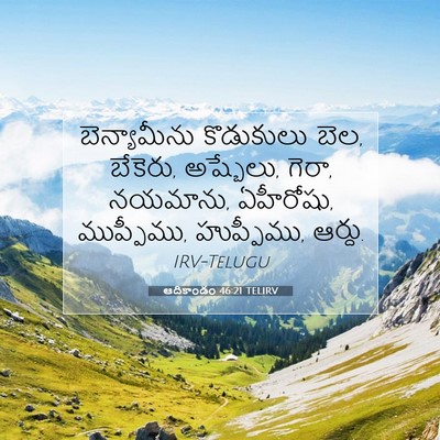 Picture 07 - ఆదికాండం 46:21 TELIRV - బెన్యామీను - Bible Verse Picture