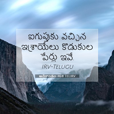 Picture 07 - ఆదికాండం 46:8 TELIRV - ఐగుప్తుకు వచ్చిన - Bible Verse Picture