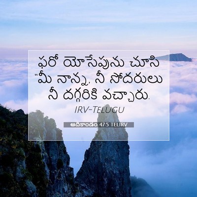 Picture 07 - ఆదికాండం 47:5 TELIRV - ఫరో యోసేపును చూసి - Bible Verse Picture