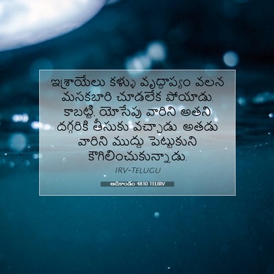 Picture 07 - ఆదికాండం 48:10 TELIRV - ఇశ్రాయేలు కళ్ళు - Bible Verse Picture