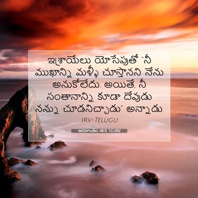 Picture 07 - ఆదికాండం 48:11 TELIRV - ఇశ్రాయేలు - Bible Verse Picture
