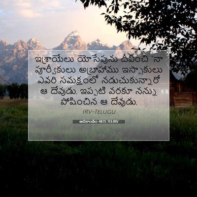 Picture 07 - ఆదికాండం 48:15 TELIRV - ఇశ్రాయేలు - Bible Verse Picture