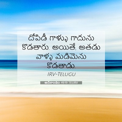 Picture 07 - ఆదికాండం 49:19 TELIRV - దోపిడీ గాళ్ళు - Bible Verse Picture