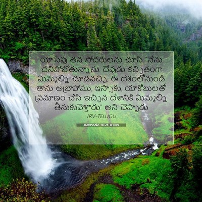 Picture 07 - ఆదికాండం 50:24 TELIRV - యోసేపు తన - Bible Verse Picture