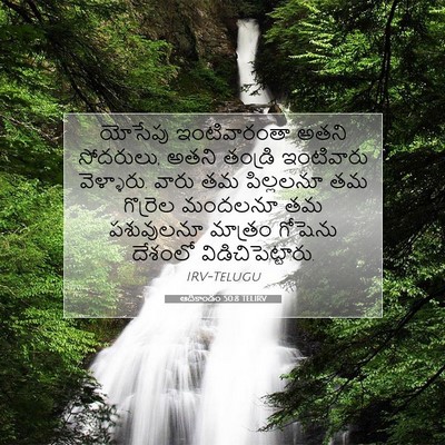 Picture 07 - ఆదికాండం 50:8 TELIRV - యోసేపు ఇంటివారంతా - Bible Verse Picture