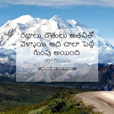 Picture 07 - ఆదికాండం 50:9 TELIRV - రథాలు, రౌతులు - Bible Verse Picture