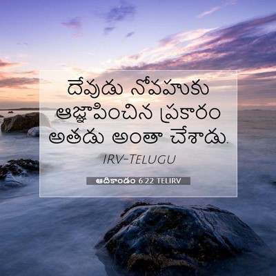 Picture 07 - ఆదికాండం 6:22 TELIRV - దేవుడు నోవహుకు - Bible Verse Picture