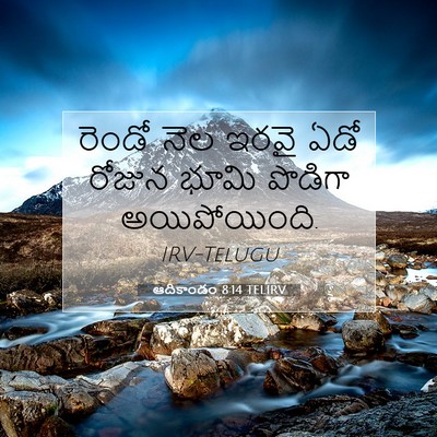 Picture 07 - ఆదికాండం 8:14 TELIRV - రెండో నెల ఇరవై ఏడో - Bible Verse Picture